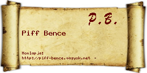 Piff Bence névjegykártya